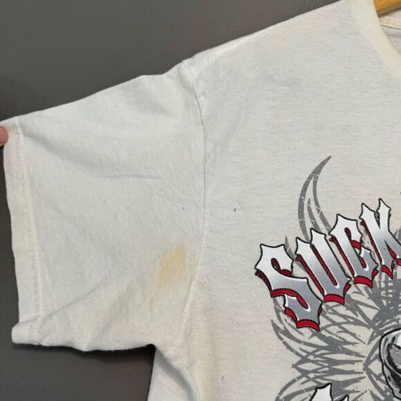 Suck Bang Blow Motorcycle T-Shirt Skull Graphic Size Large Grunge Emo Style - Picture 5 of 16